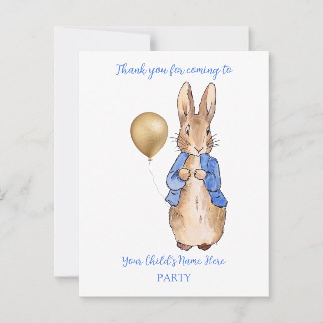Personalize Peter o Rabbit Obrigado (Frente)