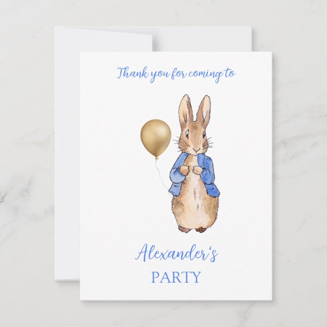 Personalize Peter o Rabbit Obrigado (Frente)