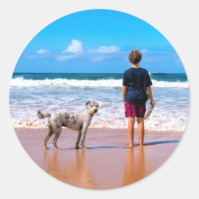 Personalize seu adesivo de presentes de fotos favo (Frente)