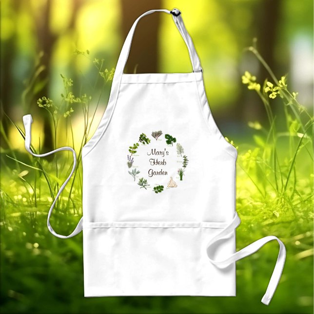 Personalize Seu Avental do Jardim de Ervas  (Customize Your Apron from the Herb Garden. For fellow cooks, gardeners and everyone who loves good f)