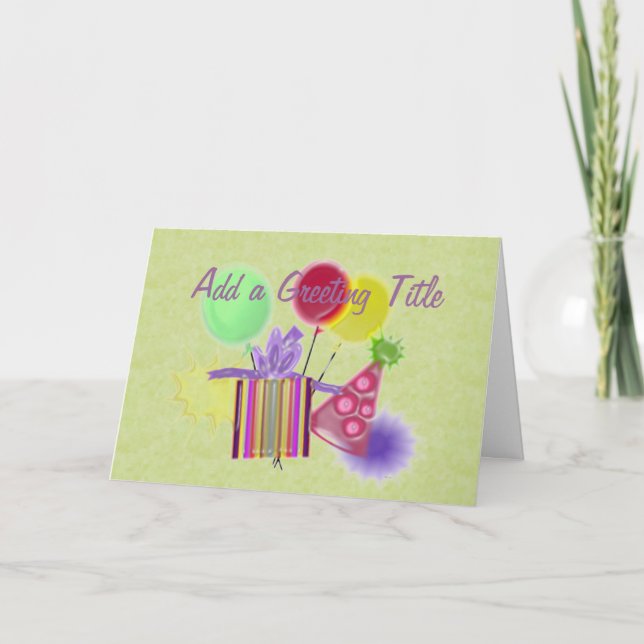 Personalize seu cartão de aniversário (Frente)