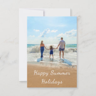 Personalize seu cartão de feriados de verão de fot