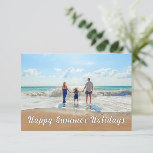 Personalize seu cartão de feriados de verão de fot