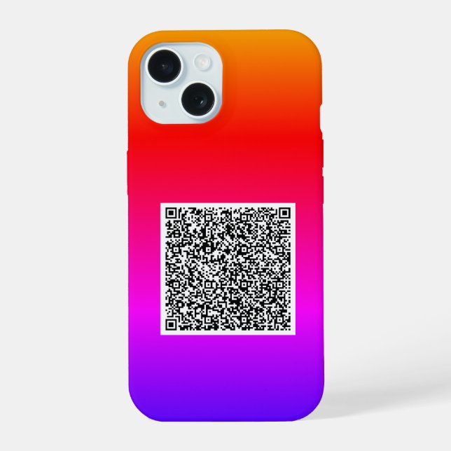 Personalize Seu Código QR Scan Capinha de iPhone P (Verso)