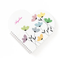 personalize seu nome & inicial com flores silvestr