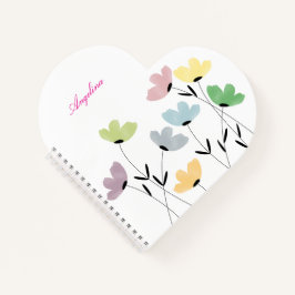 personalize seu nome & inicial com flores silvestr