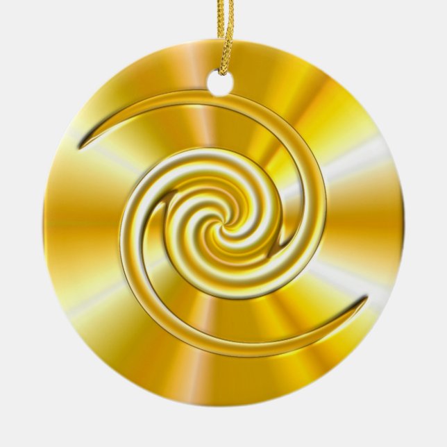 Personalize seu ornamento dourado (Frente)