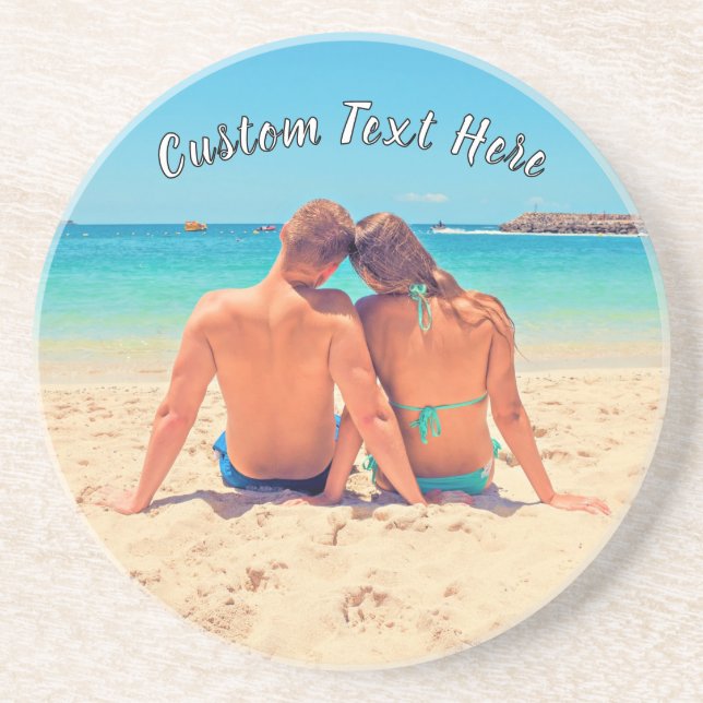 Personalize Seu Porta-Copos de Foto com Texto Pers (Frente)