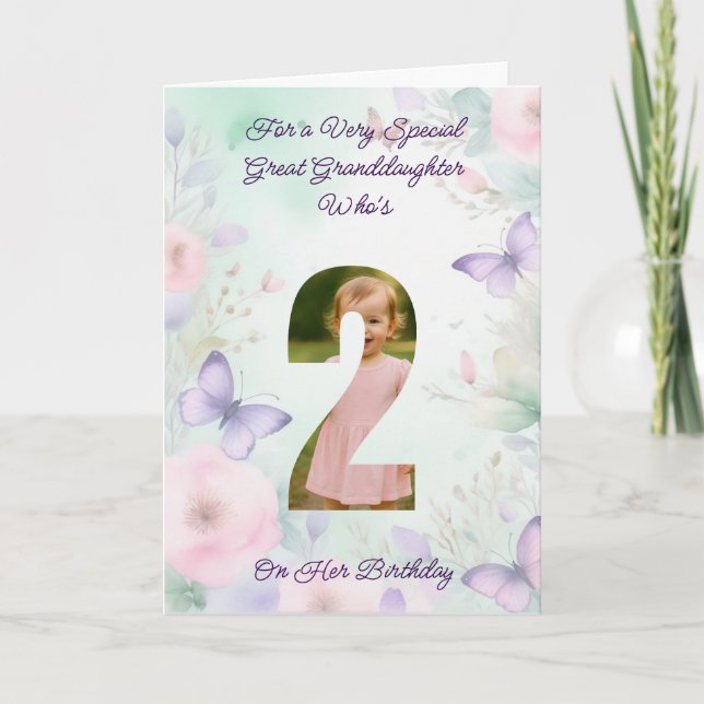 Personalize seu próprio cartão de segundo aniversá (Frente)