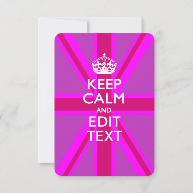 Personalize seu texto Manter Calmo Editar na União (Frente)