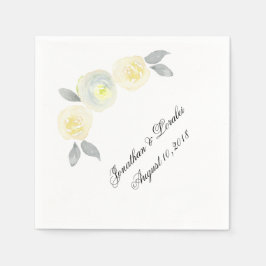 Personalize seus guardanapos de casamento Amarelo 