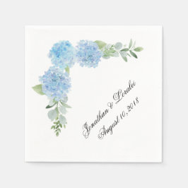 Personalize seus guardanapos de casamento Blue Hyd