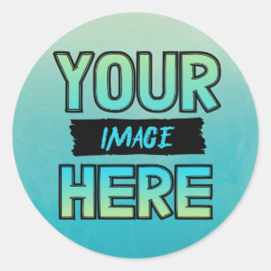 Personalize seus próprios adesivos redondos clássi