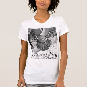 Personalize sua camisa fotográfica com texto