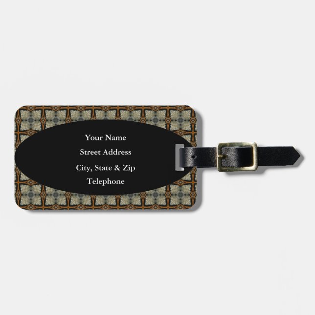 Personalize sua etiqueta de bagagem com a pulseira (Frente Horizontal)