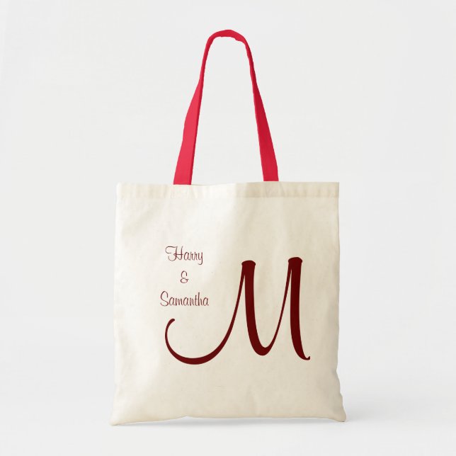 Personalize sua própria bolsa de tote de casamento (Frente)