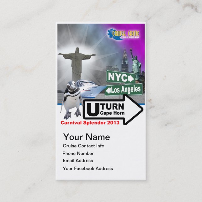 Personalize sua Sally os cartões do cruzeiro do (Frente)