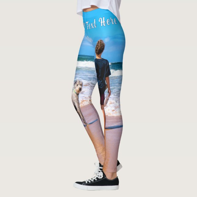 Personalize suas leggings de fotos com texto perso (Esquerda)