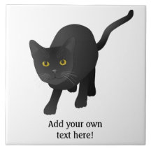 Personalize um gato preto bonito