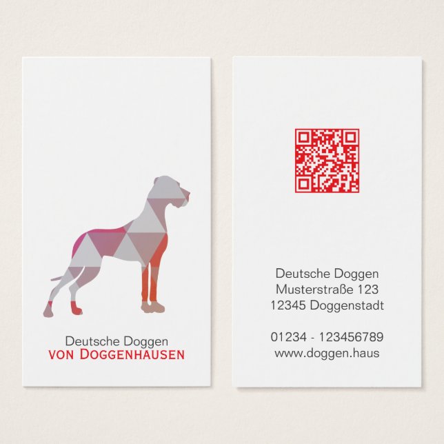 Personalized Abstract Great Dane (Frente & Verso)