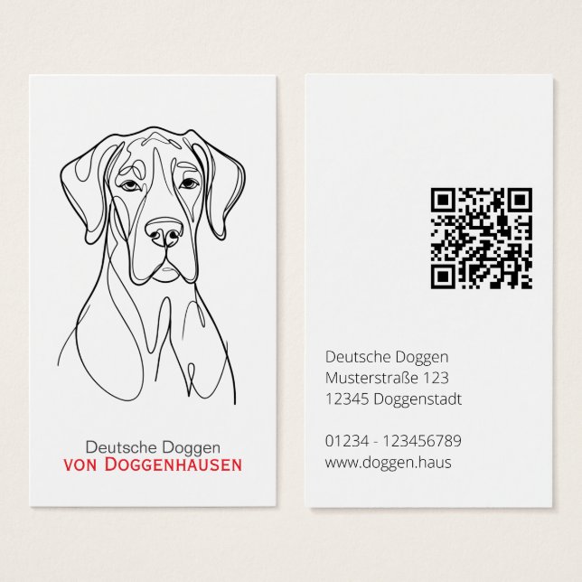 Personalized Abstract Great Dane (Frente & Verso)