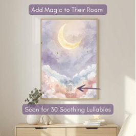Personalized Acrylic Nursery Sign | Pastel Moon