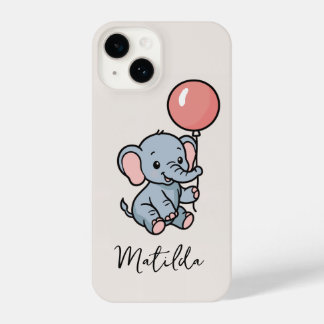 Personalized Adorable Elephant with Balloon Phone