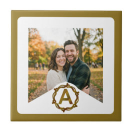 Personalized Artisan Monogram A | Wood Frame