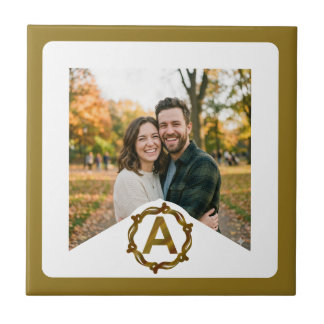 Personalized Artisan Monogram A | Wood Frame
