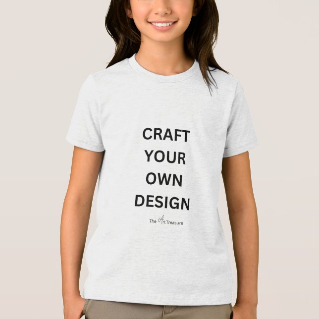 Personalized Basic Tri-Blend Shirt Design Yourself (Frente)