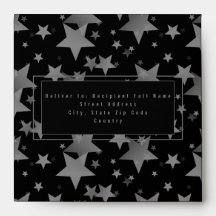 Personalized Black and White Stars All-Occasion