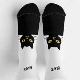 Personalized Black Cat Socks - Cat Lovers gift 