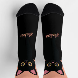 Personalized Black Cat Socks - Gift For Cat lovers