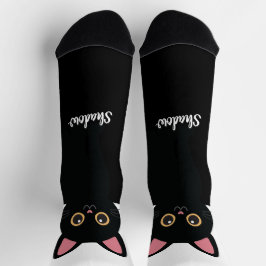 Personalized Black Cat Socks - Gift For Cat lovers