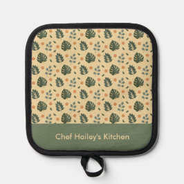 Personalized Botanical Name Cream and Sage Green