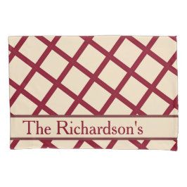 Personalized Burgundy Cream Lattice Elegant Chic