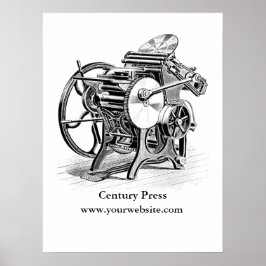 Personalized  C&P letterpress  print shop poster