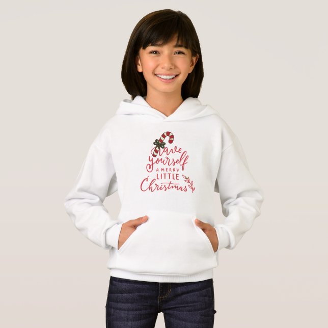 Personalized Candy Cane Script Girls Christmas  (Frente Completa)