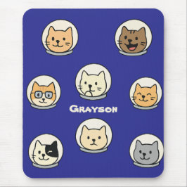 Personalized Catstronaut Mousepad With Name