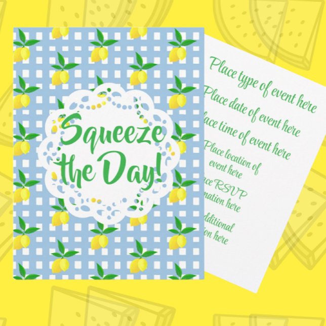 Personalized Cheerful Yellow Lemons Any Occasion (Personalize this invitation!)