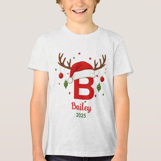 Personalized Christmas Monogram B Santa Hat (Frente)