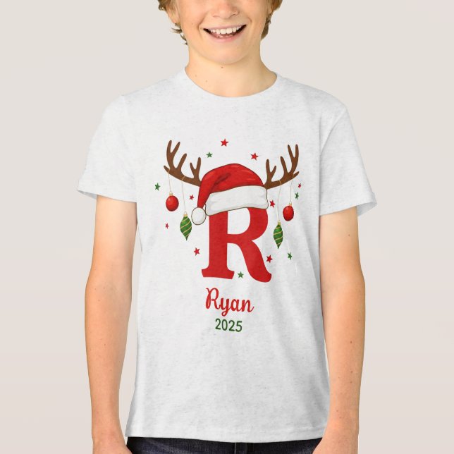 Personalized Christmas Monogram R Santa Hat (Frente)