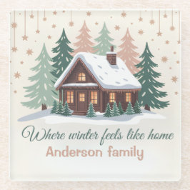 Personalized Christmas Winter Cabin