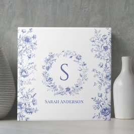Personalized Classic Blue Flowers Floral Pattern