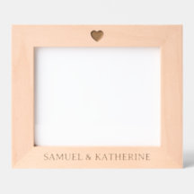Personalized Couple Name Heart Wood