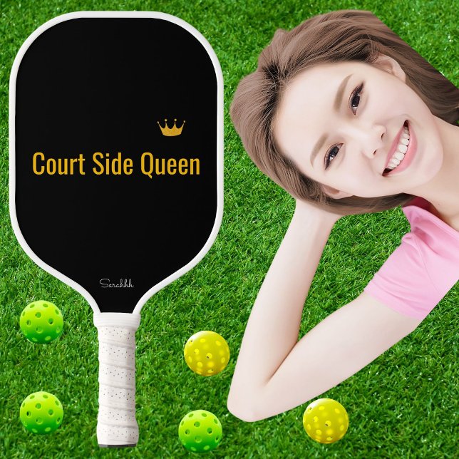Personalized Court Side Queen Pickleball Mom Gift (Criador carregado)