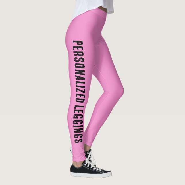 PERSONALIZED CUSTOM PINK LEGGINGS  (Direita)