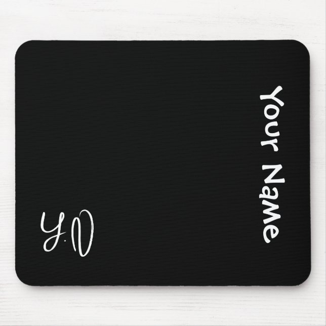 Personalized Cute Mouse Pad – Name & Initials Gift (Frente)