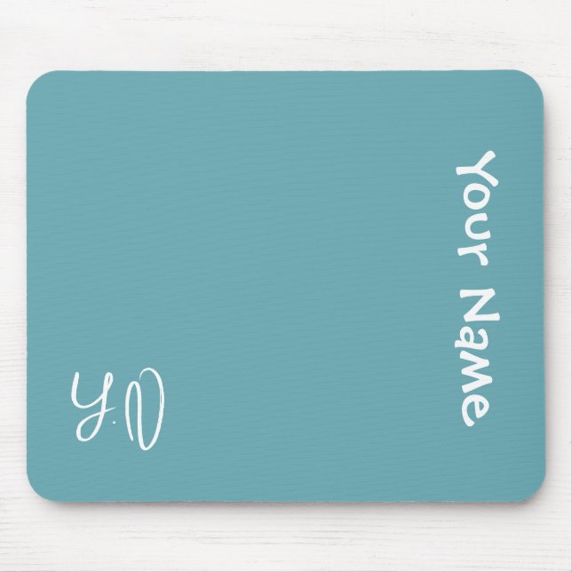 Personalized Cute Mouse Pad – Name & Initials Gift (Frente)