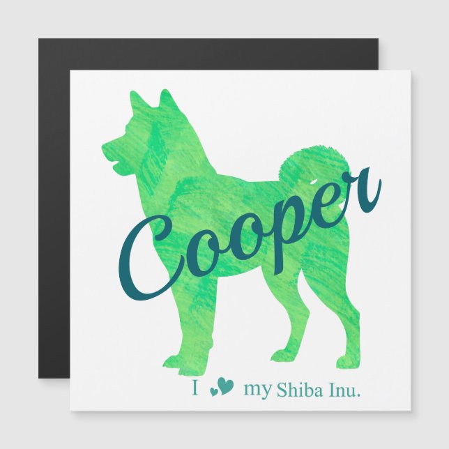 Personalized Cute Pastel Green Shiba Inu - Dog (Frente/Verso)